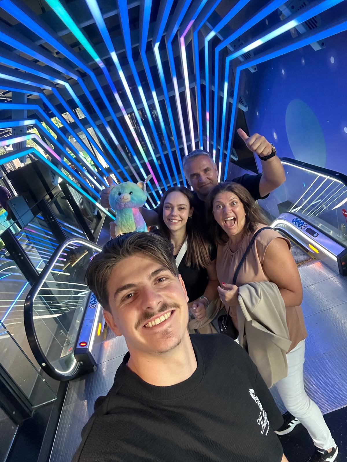 Chris, Quila, Lisa and Kevin at Arcade